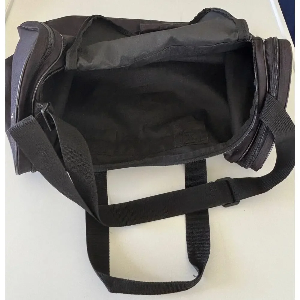 Adidas Black Duffel Gym Bag Travel Sports Bag Shoe Compartment Cross Body Strap